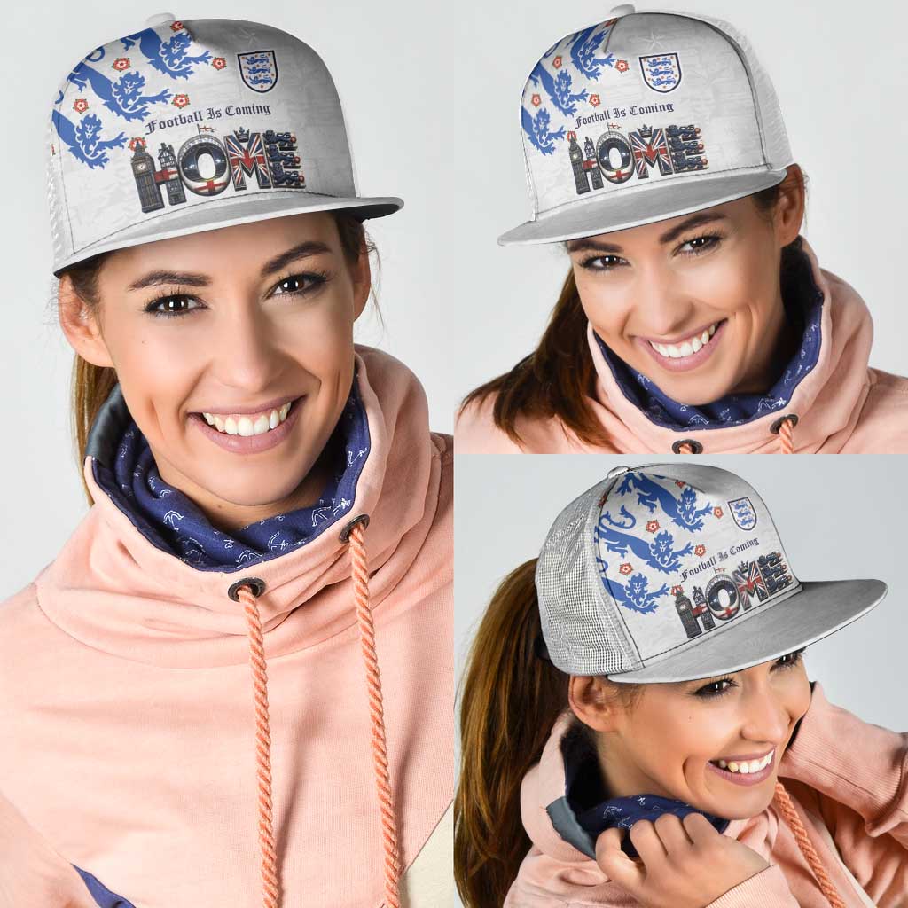 England National Football Mesh Trucker Cap Football is Coming Home Typography Sporty Style