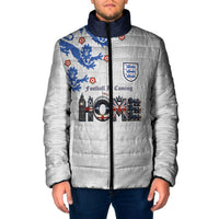 Custom England National Football Padded Jacket Football is Coming Home Typography Sporty Style