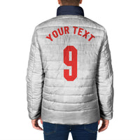 Custom England National Football Padded Jacket Football is Coming Home Typography Sporty Style