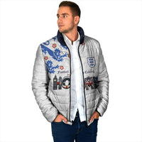 Custom England National Football Padded Jacket Football is Coming Home Typography Sporty Style