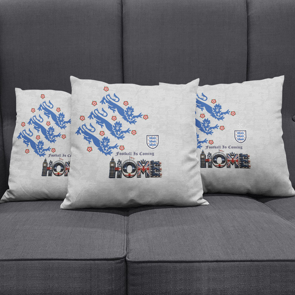 England National Football Pillow Cover Football is Coming Home Typography Sporty Style