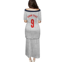 Custom England National Football Puletasi Football is Coming Home Typography Sporty Style