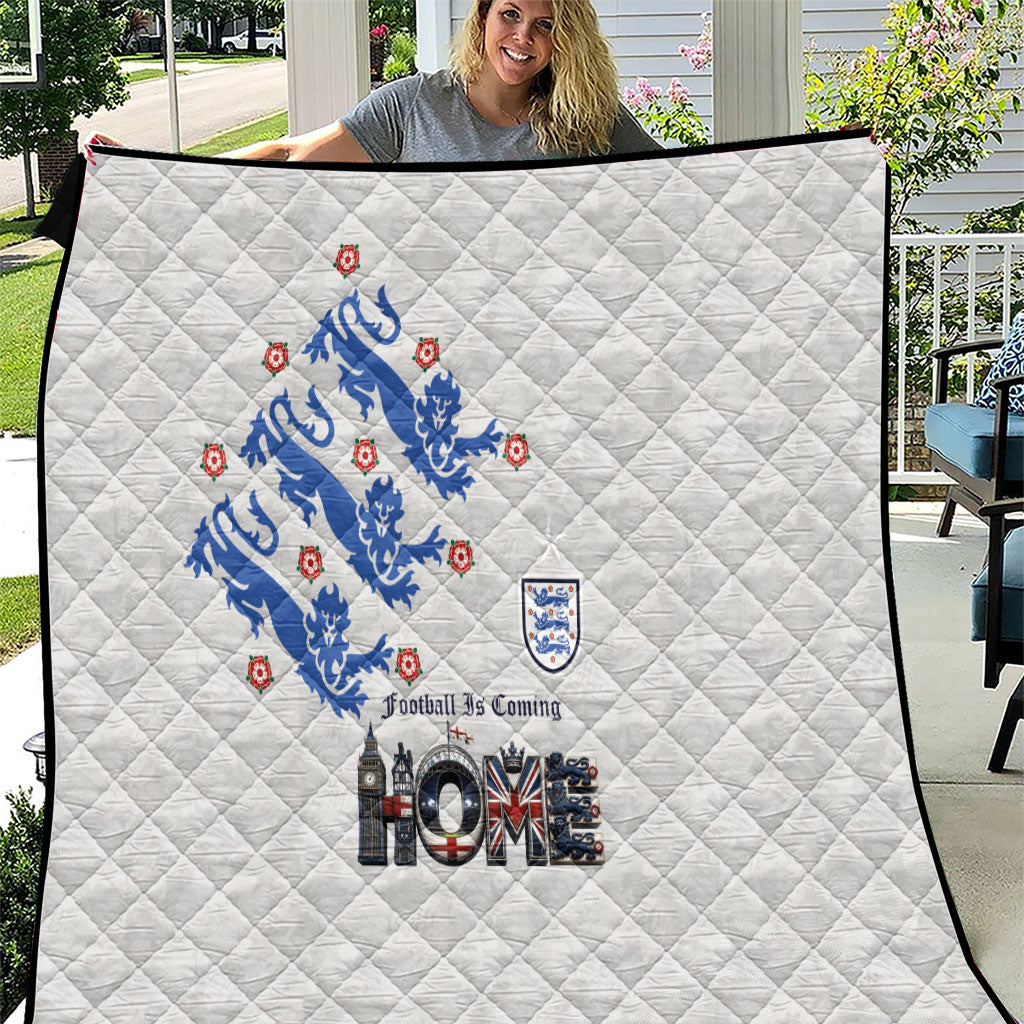 England National Football Quilt Football is Coming Home Typography Sporty Style