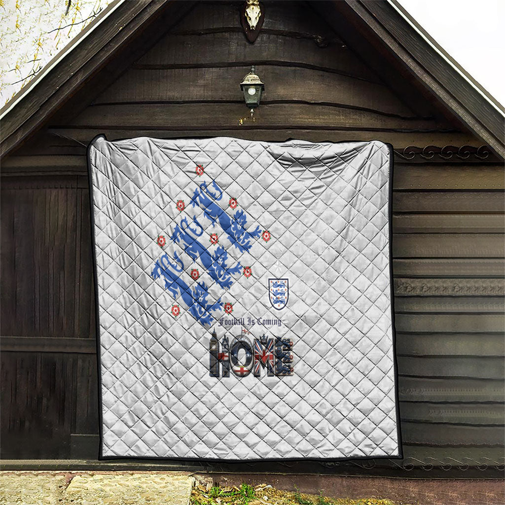 England National Football Quilt Football is Coming Home Typography Sporty Style