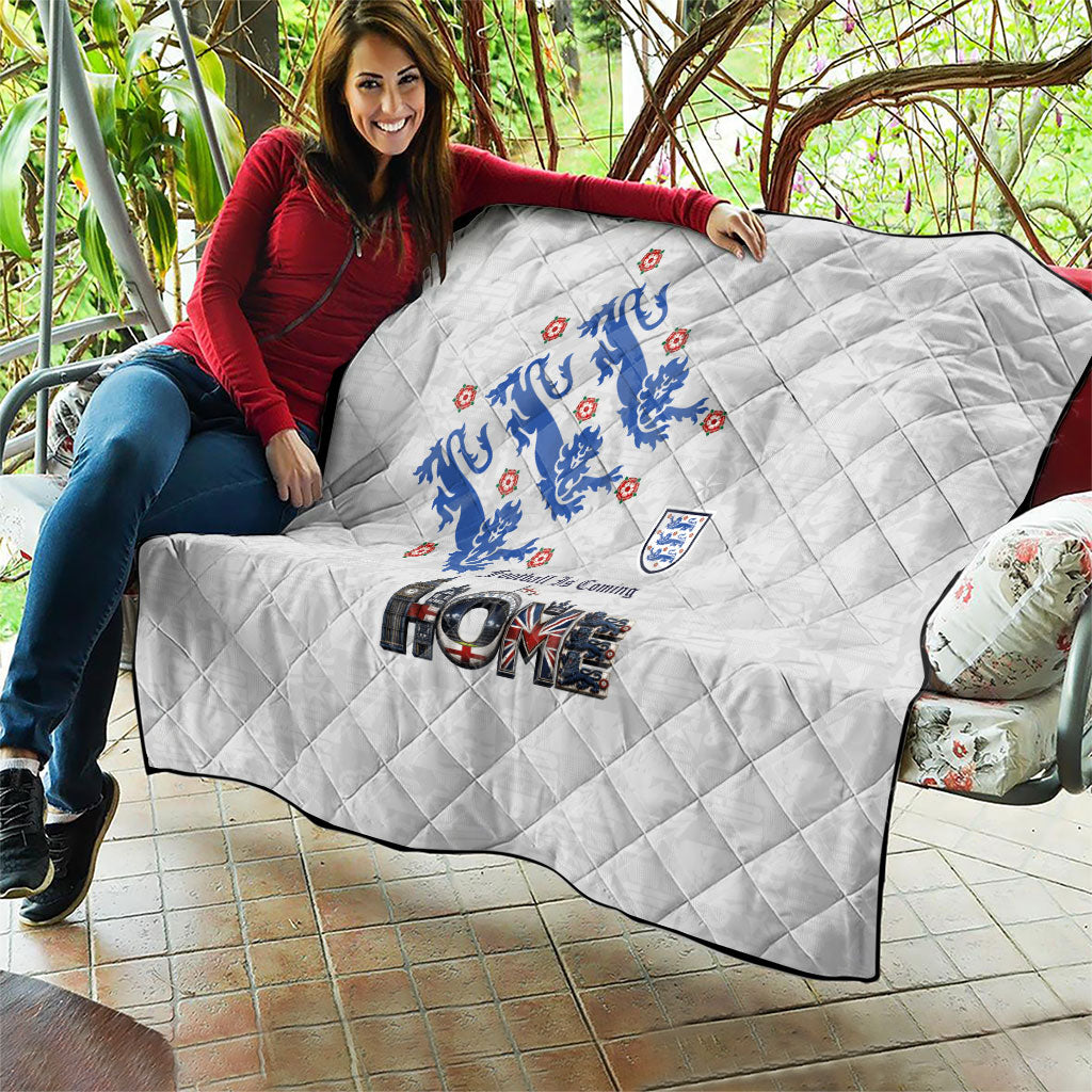 England National Football Quilt Football is Coming Home Typography Sporty Style
