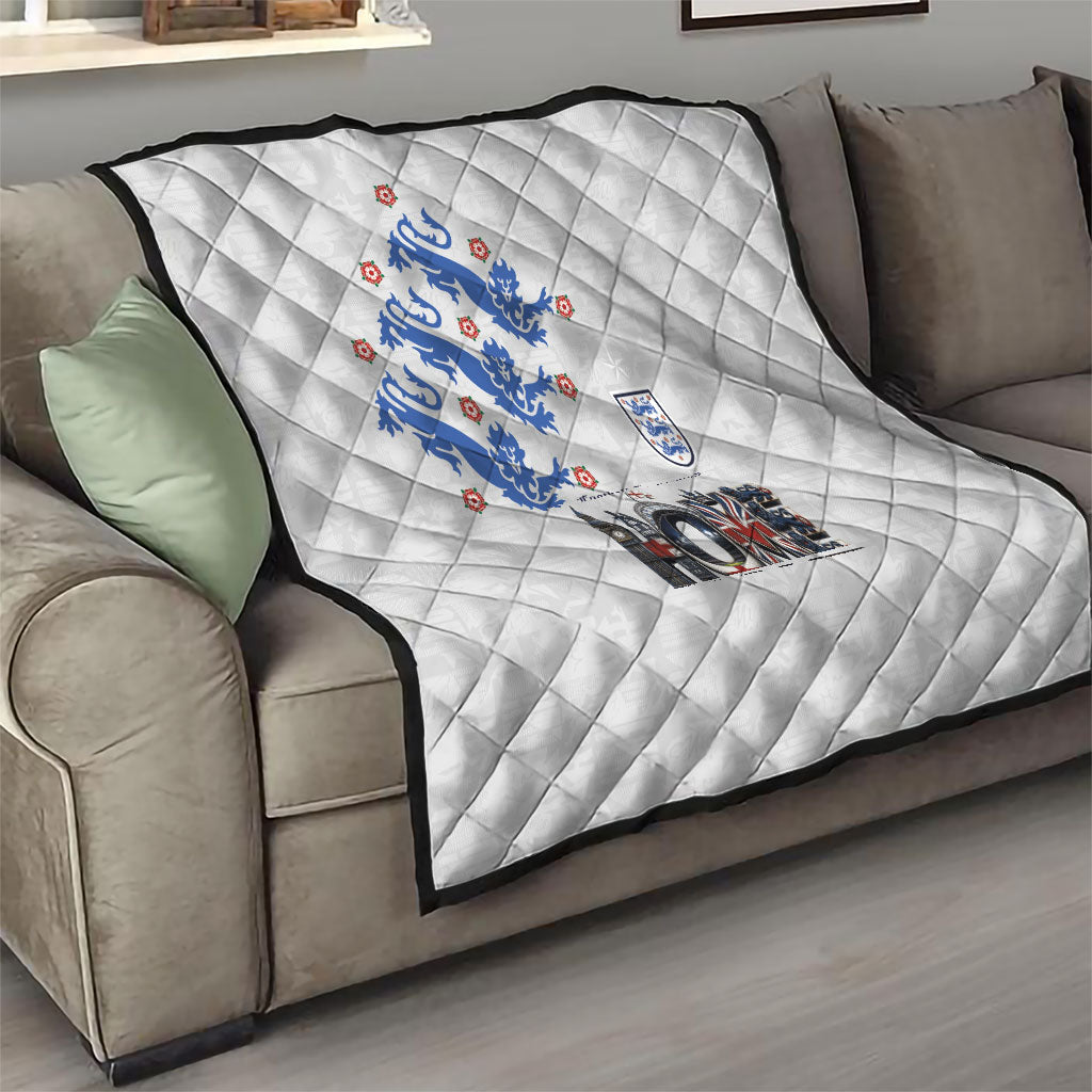 England National Football Quilt Football is Coming Home Typography Sporty Style