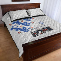 England National Football Quilt Bed Set Football is Coming Home Typography Sporty Style
