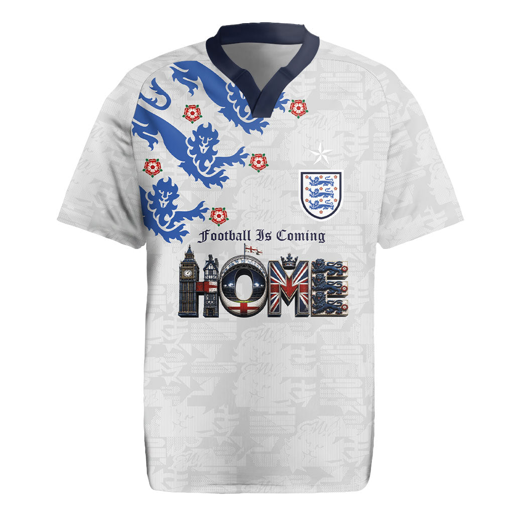 Custom England National Football Rugby Jersey Football is Coming Home Typography Sporty Style