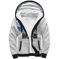 Custom England National Football Sherpa Hoodie Football is Coming Home Typography Sporty Style