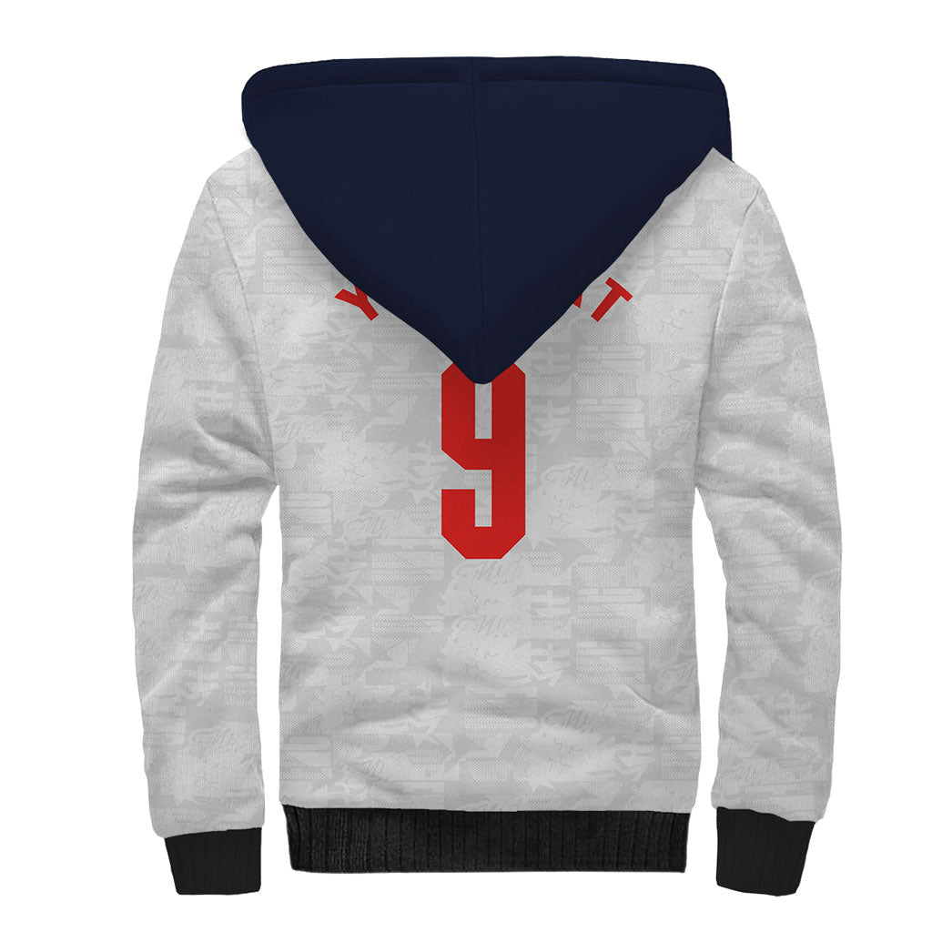 Custom England National Football Sherpa Hoodie Football is Coming Home Typography Sporty Style