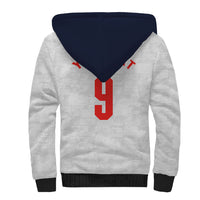 Custom England National Football Sherpa Hoodie Football is Coming Home Typography Sporty Style