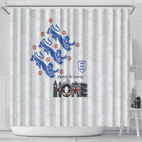 England National Football Shower Curtain Football is Coming Home Typography Sporty Style