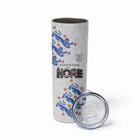 Custom England National Football Skinny Tumbler Football is Coming Home Typography Sporty Style