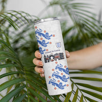 Custom England National Football Skinny Tumbler Football is Coming Home Typography Sporty Style
