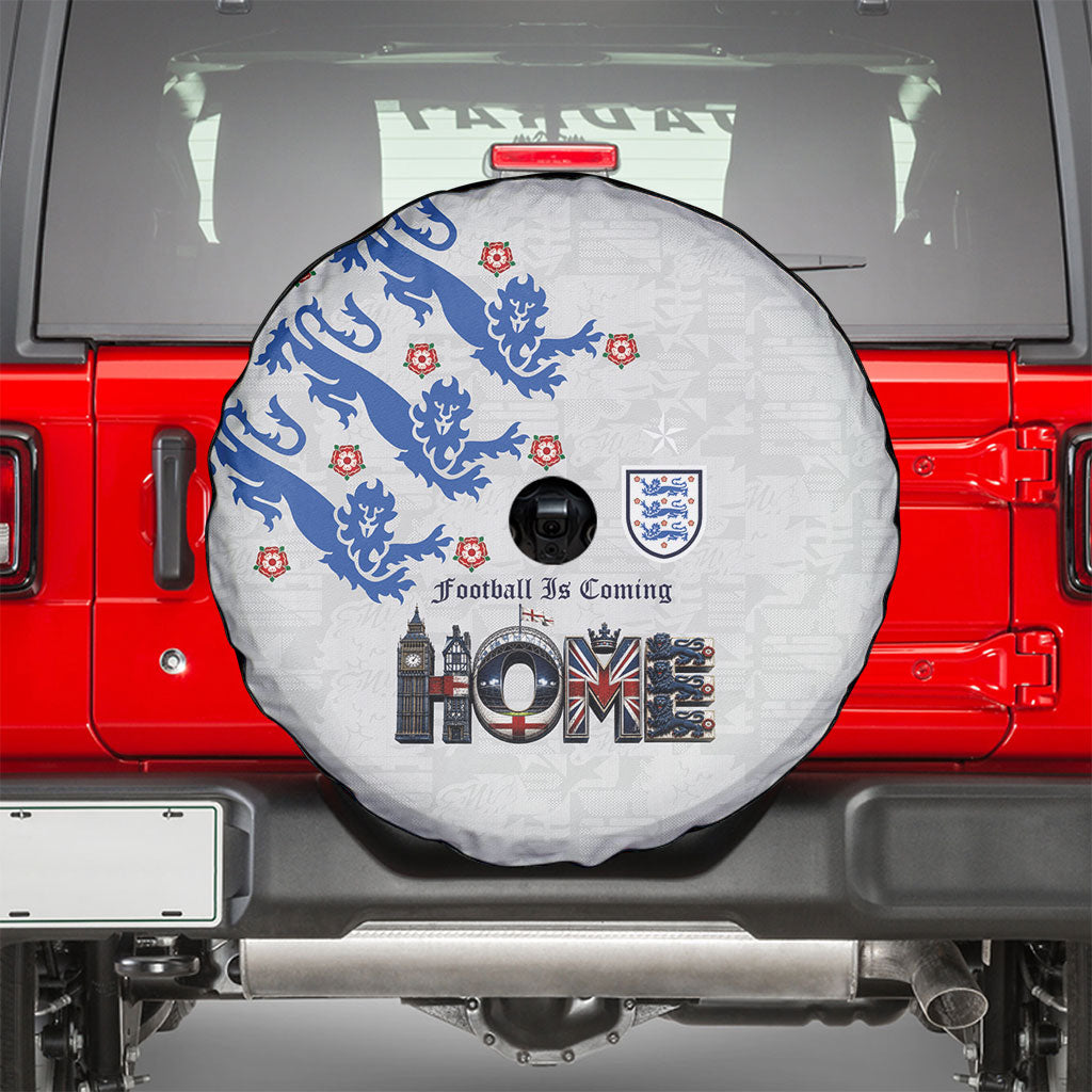 England National Football Spare Tire Cover Football is Coming Home Typography Sporty Style