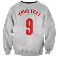 Custom England National Football Sweatshirt Football is Coming Home Typography Sporty Style