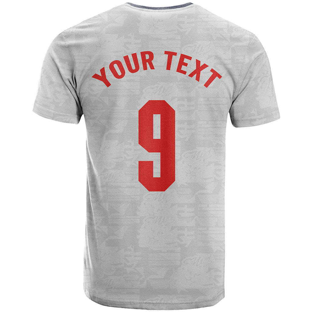 Custom England National Football T Shirt Football is Coming Home Typography Sporty Style