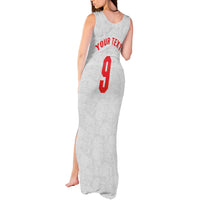 Custom England National Football Tank Maxi Dress Football is Coming Home Typography Sporty Style