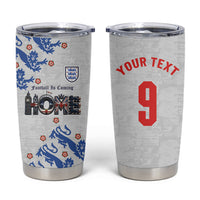 Custom England National Football Tumbler Cup Football is Coming Home Typography Sporty Style
