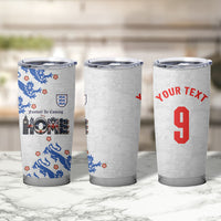 Custom England National Football Tumbler Cup Football is Coming Home Typography Sporty Style