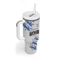 Custom England National Football Tumbler With Handle Football is Coming Home Typography Sporty Style