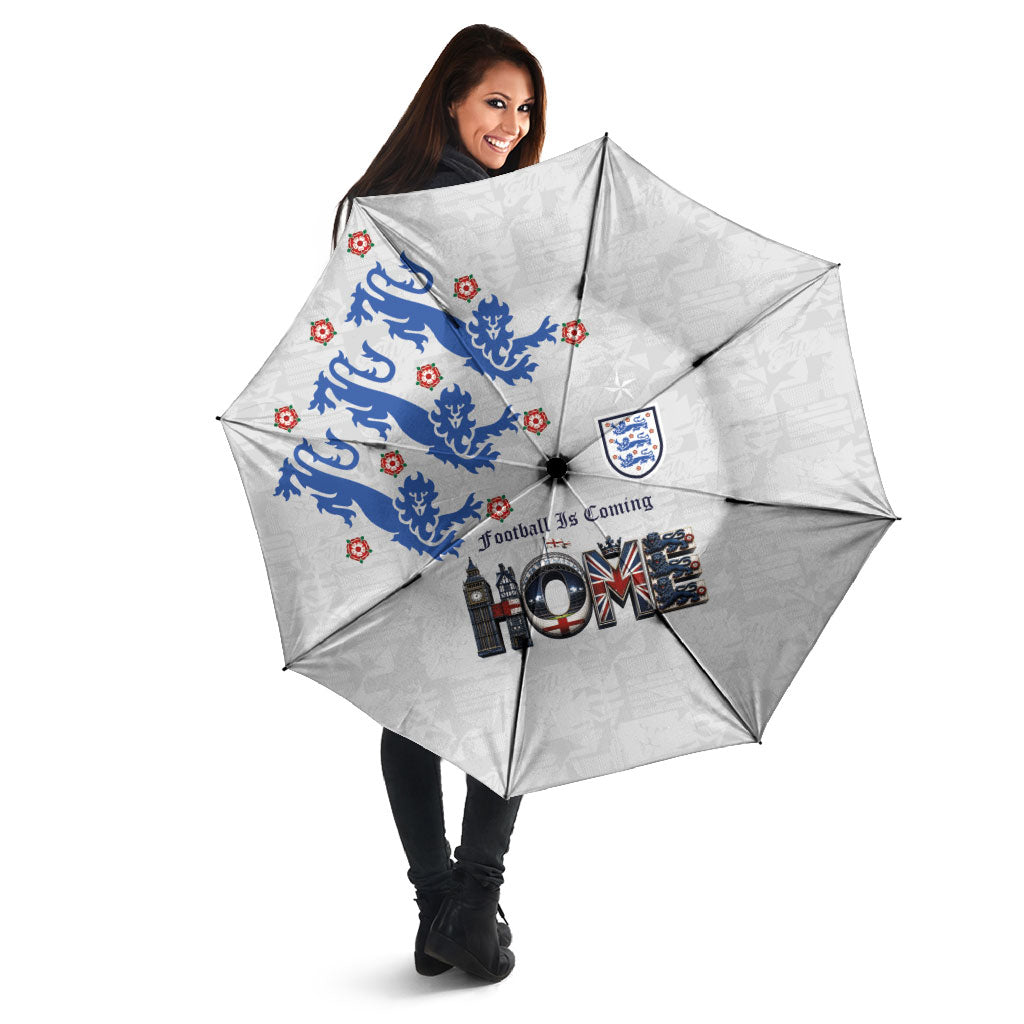 England National Football Umbrella Football is Coming Home Typography Sporty Style