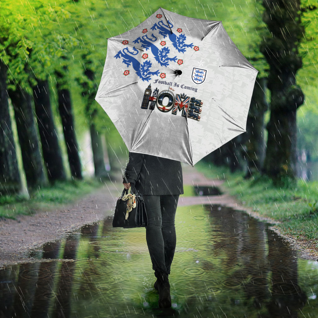 England National Football Umbrella Football is Coming Home Typography Sporty Style