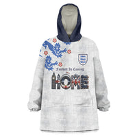 Custom England National Football Wearable Blanket Hoodie Football is Coming Home Typography Sporty Style