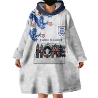 Custom England National Football Wearable Blanket Hoodie Football is Coming Home Typography Sporty Style
