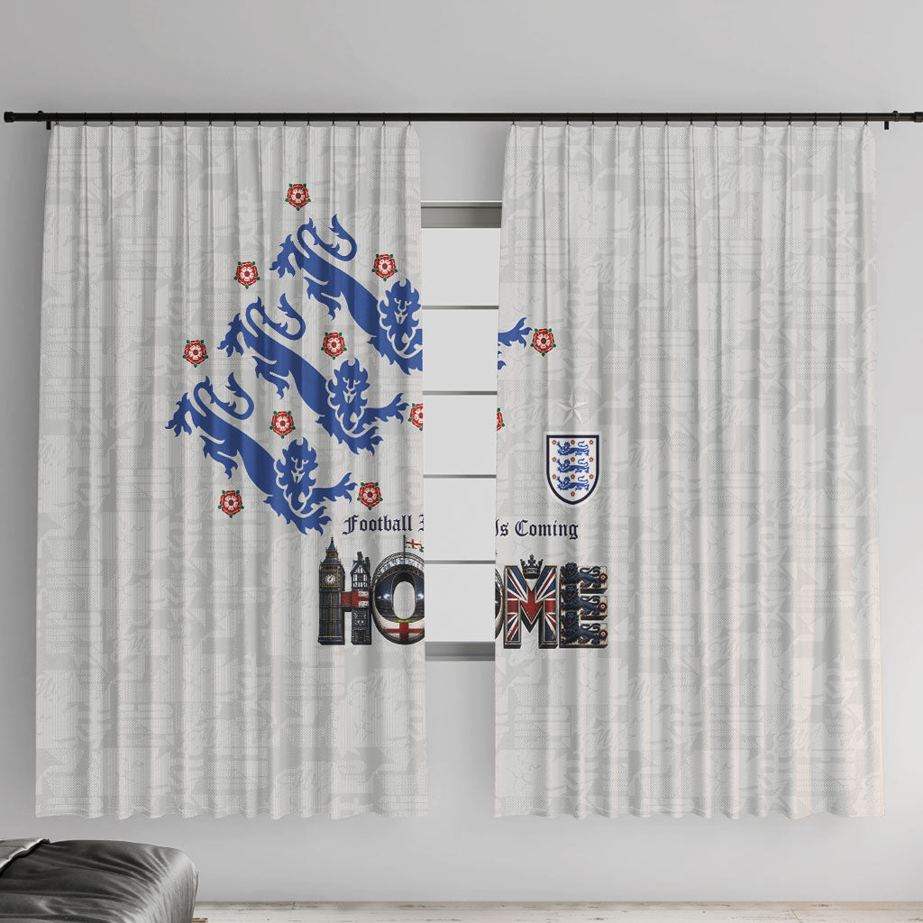 England National Football Window Curtain Football is Coming Home Typography Sporty Style