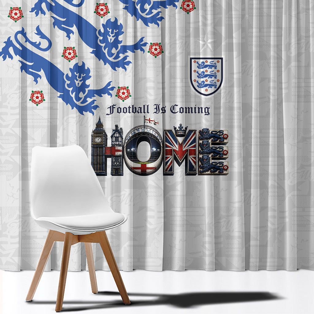 England National Football Window Curtain Football is Coming Home Typography Sporty Style