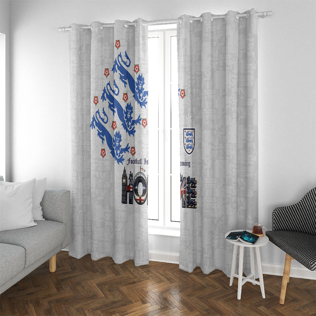 England National Football Window Curtain Football is Coming Home Typography Sporty Style