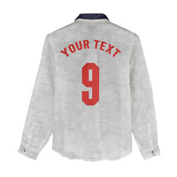 Custom England National Football Women Casual Shirt Football is Coming Home Typography Sporty Style