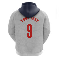 Custom England National Football Zip Hoodie Football is Coming Home Typography Sporty Style