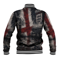 England National Football Baseball Jacket Football is Coming Home Typography Grunge Style