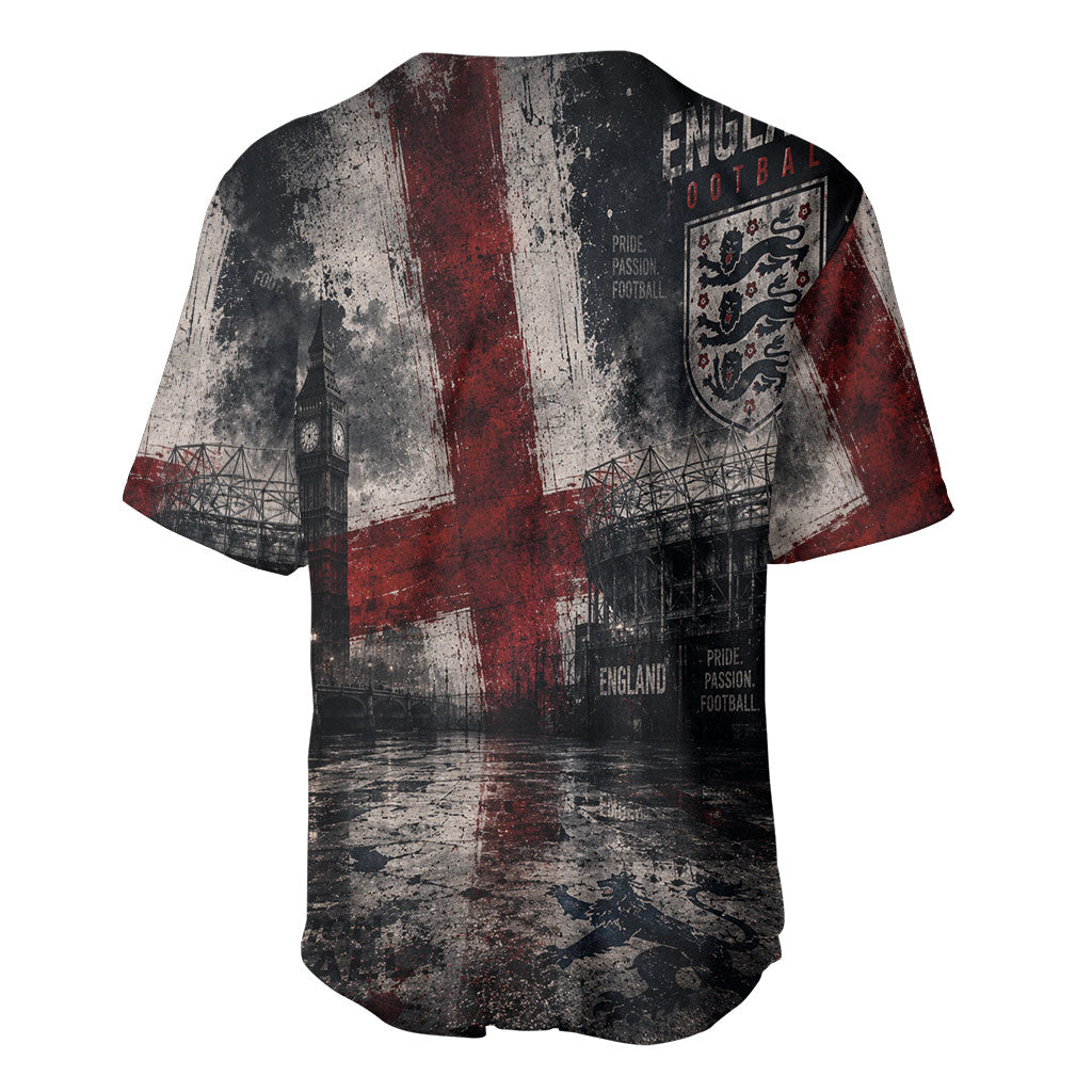 England National Football Baseball Jersey Football is Coming Home Typography Grunge Style
