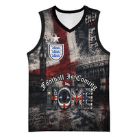 England National Football Basketball Jersey Football is Coming Home Typography Grunge Style