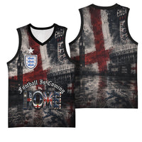 England National Football Basketball Jersey Football is Coming Home Typography Grunge Style