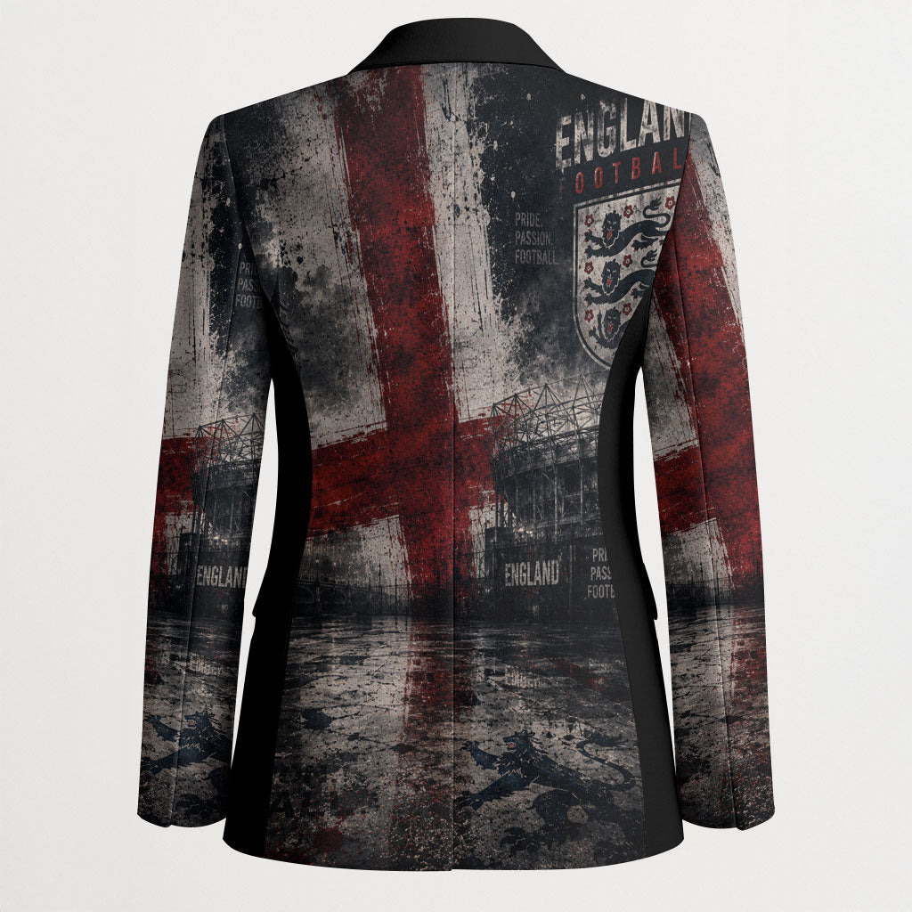 England National Football Blazer Football is Coming Home Typography Grunge Style