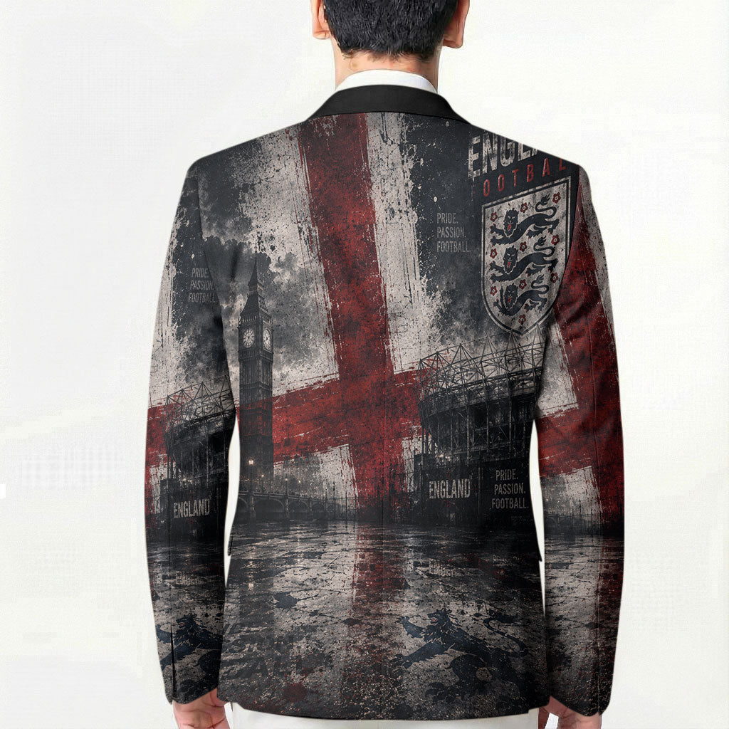 England National Football Blazer Football is Coming Home Typography Grunge Style