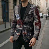 England National Football Blazer Football is Coming Home Typography Grunge Style
