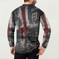 England National Football Button Sweatshirt Football is Coming Home Typography Grunge Style