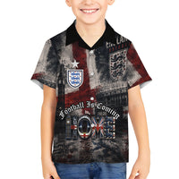 England National Football Hawaiian Shirt Football is Coming Home Typography Grunge Style