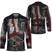 England National Football Hockey Jersey Football is Coming Home Typography Grunge Style