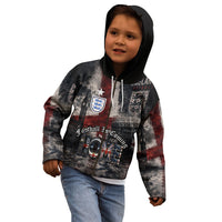 England National Football Kid Hoodie Football is Coming Home Typography Grunge Style