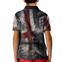 England National Football Kid Polo Shirt Football is Coming Home Typography Grunge Style