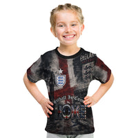 England National Football Kid T Shirt Football is Coming Home Typography Grunge Style