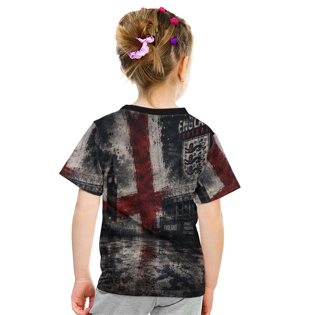 England National Football Kid T Shirt Football is Coming Home Typography Grunge Style