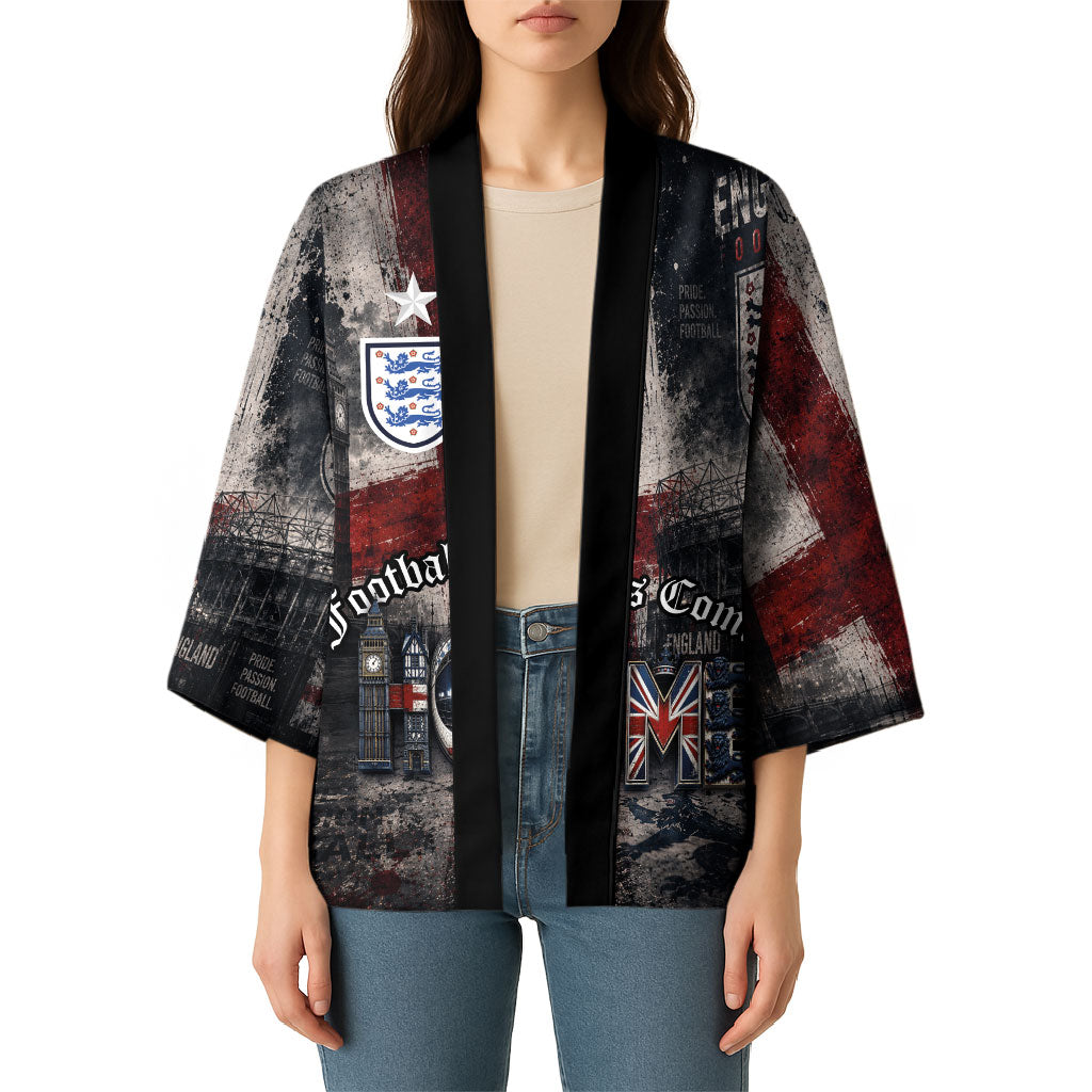 England National Football Kimono Football is Coming Home Typography Grunge Style