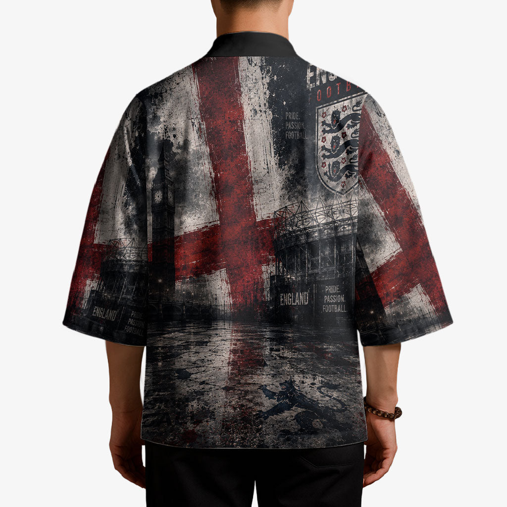 England National Football Kimono Football is Coming Home Typography Grunge Style
